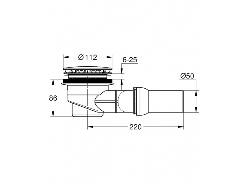 GROHE Сифон за универсално корито за душ 49534000