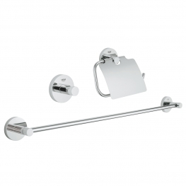 GROHE аксесоари 3 в 1 ESSENTIALS поставка за хавлии, закачалка и поставка за хартия 40775001 