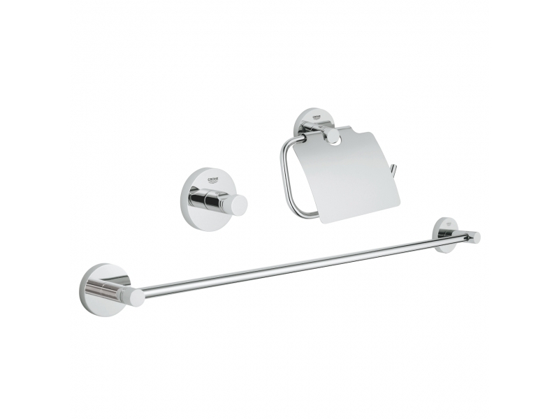 GROHE аксесоари 3 в 1 ESSENTIALS поставка за хавлии, закачалка и поставка за хартия 40775001 