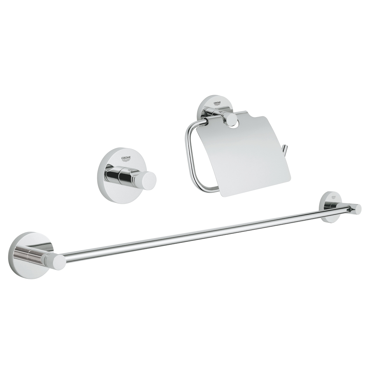 GROHE аксесоари 3 в 1 ESSENTIALS поставка за хавлии, закачалка и поставка за хартия 40775001 