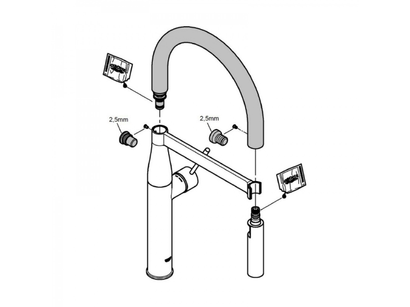 GROHE Шлаух за кухненски чучур за 30294000 / СИНЬО GROHEFLEXX ESSENCE 30321TY0