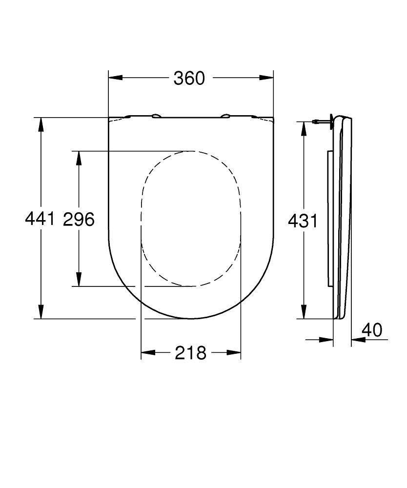 GROHE Седалка за тоалетна чиния ESSENCE 39576000