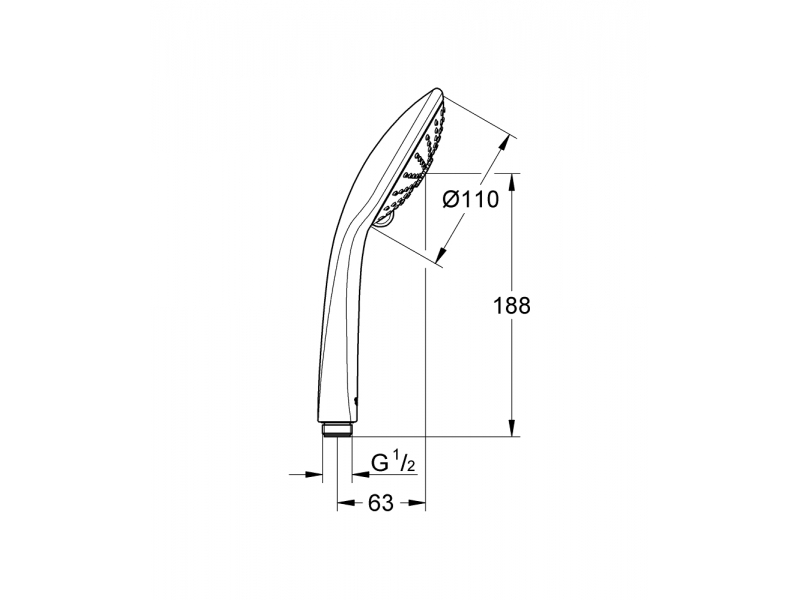 GROHE Ръчен душ с 3 струи RAIN MASSAGE SMARTRAIN EUPHORIA 110 27239001