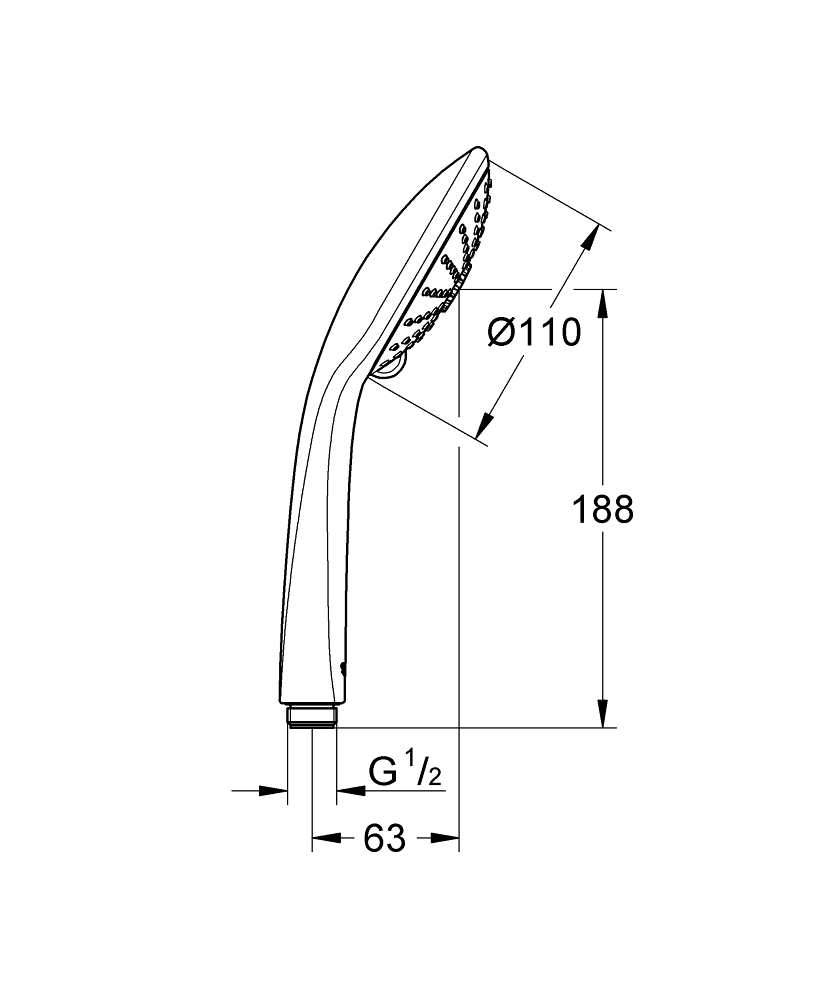 GROHE Ръчен душ с 3 струи RAIN MASSAGE SMARTRAIN EUPHORIA 110 27239001