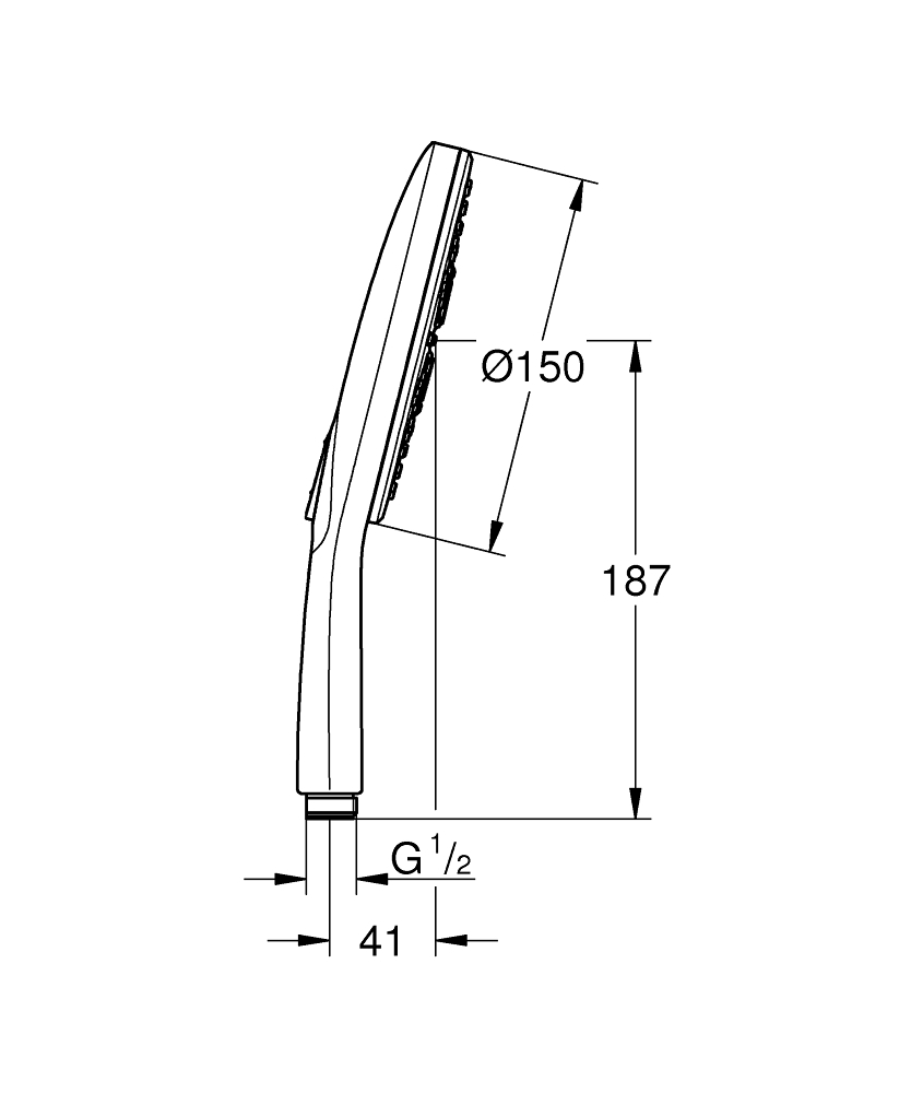 GROHE Ръчен душ с 3 струи RAINSHOWER SMARTACTIVE 150 26554LS0