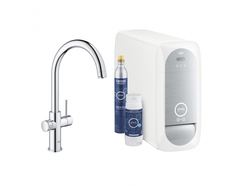 GROHE Кухненски комплект за филтрирана, газирана и изстудена вода BLUE HOME с С чучур 31455001