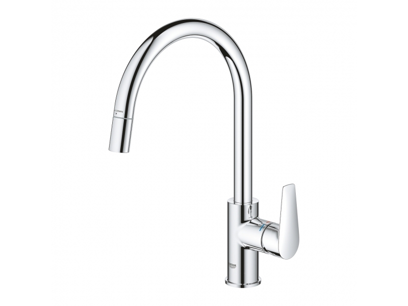 Grohe Кухненски смесител BauEdge с изтеглящ се шлаух  30536000