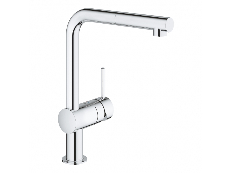 GROHE Кухненски смесител с L-чучур издърпващ се чучур 360° завъртане MINTA 32168000