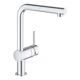 GROHE Кухненски смесител с L-чучур издърпващ се чучур 360° завъртане MINTA 32168000