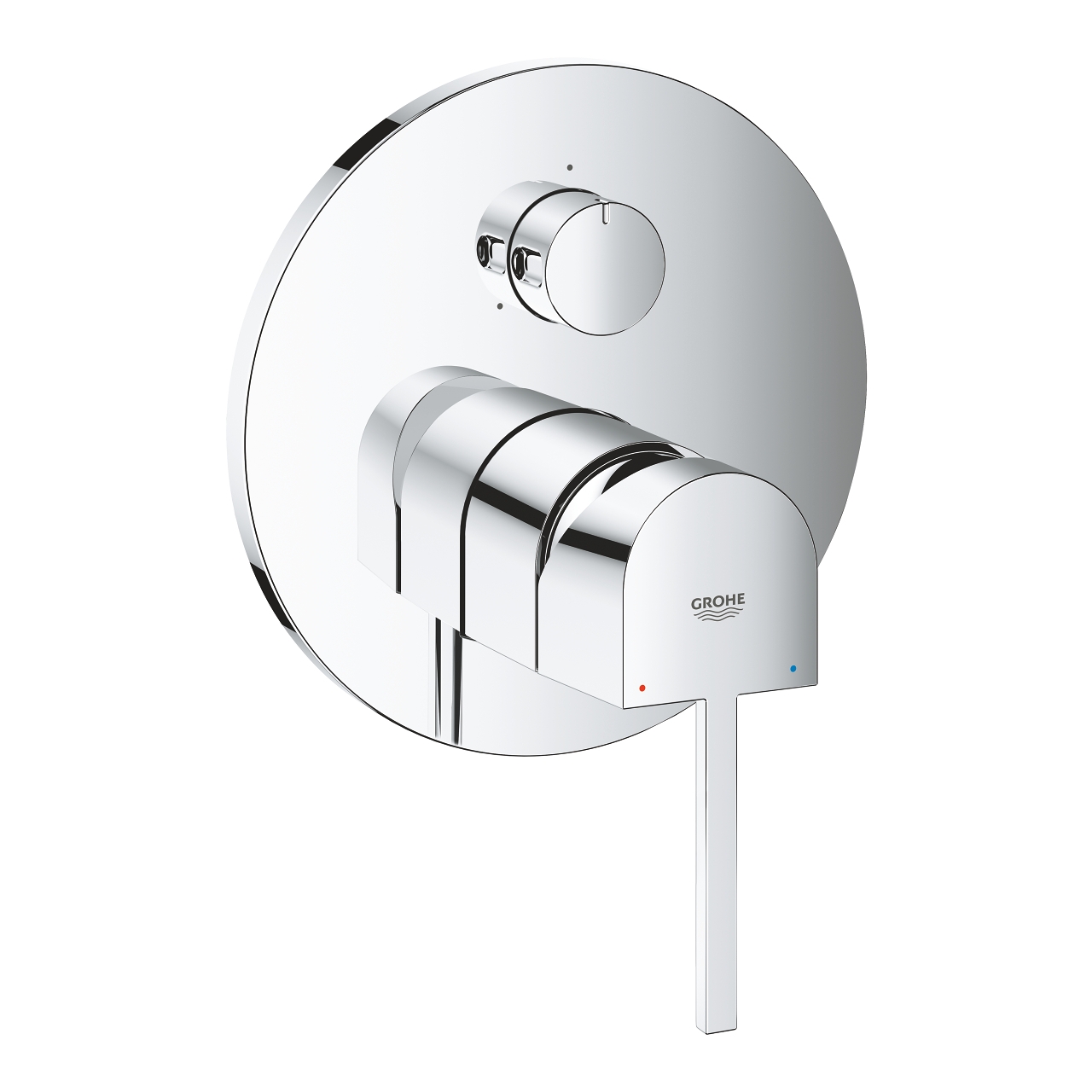 GROHE едноръкохватков смесител за вграждане за вана/душ, външна част с 3-степенен GROHE PLUS 24093003