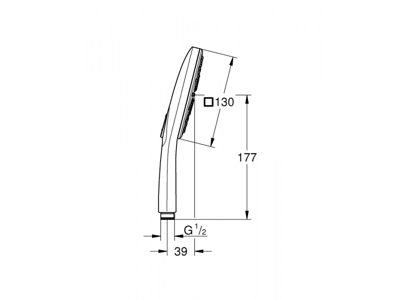 GROHE Ръчен душ с 3 струи RAINSHOWER SMARTACTIVE 130 CUBE 26582000