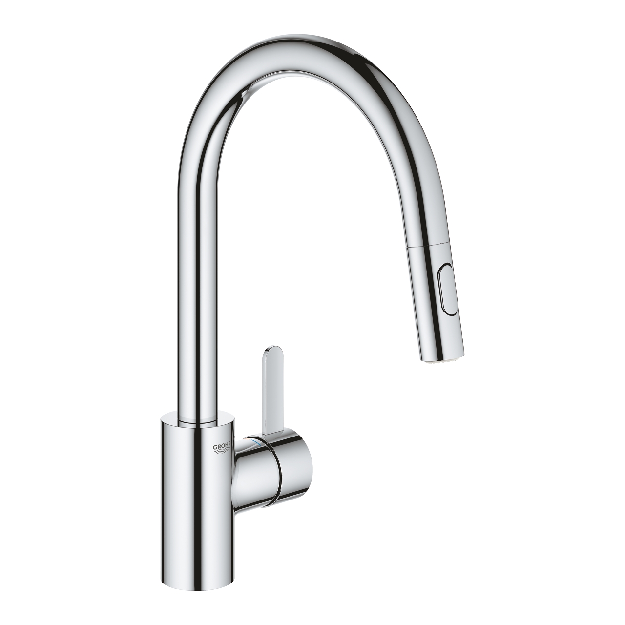 GROHE Кухненски смесител с издърпващ се чучур (висок) EUROSMART COSMOPOLITAN 31481001