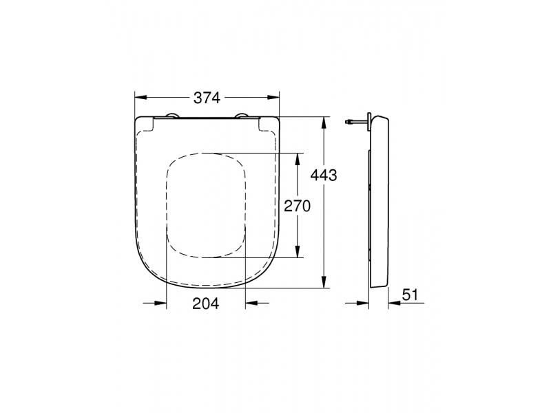 GROHE Седалка за тоалетна чиния с плавно затваряне EURO CERAMIC 39330002
