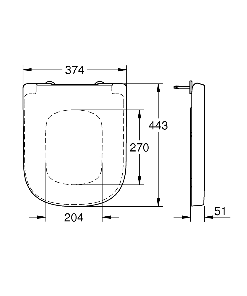 GROHE Седалка за тоалетна чиния с плавно затваряне EURO CERAMIC 39330002