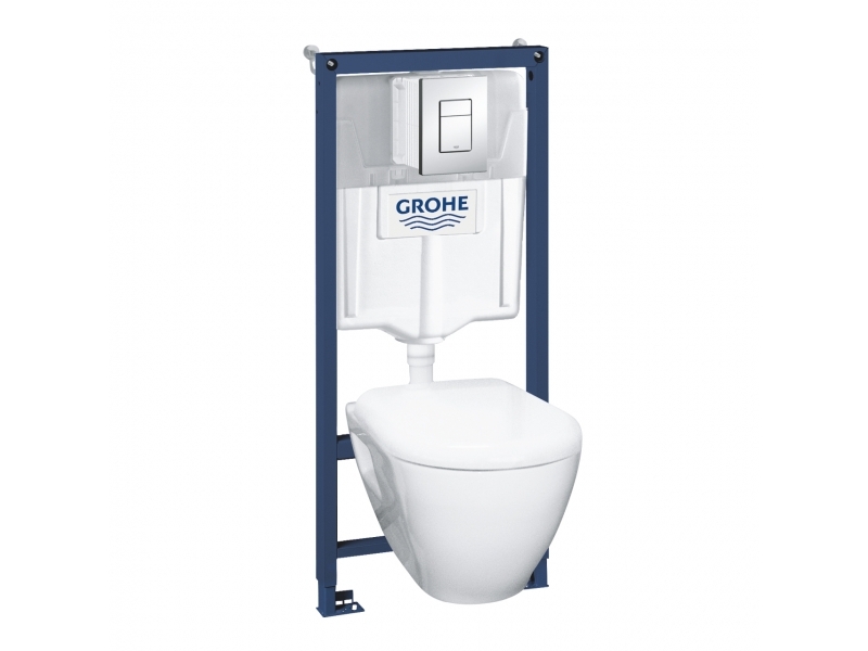 GROHE Комплект структура за вграждане SOLIDO 4 в 1 с тоал. чиния SEREL , SKATE COSMOPOLITAN бутон и капак 39186000