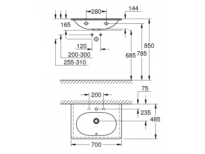 GROHE Умивалник 70 ESSENCE 3956400H