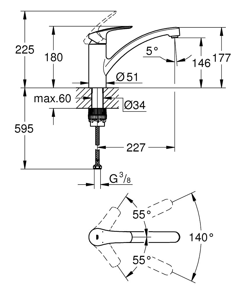 GROHE Кухненски смесител EUROSMART 33281003