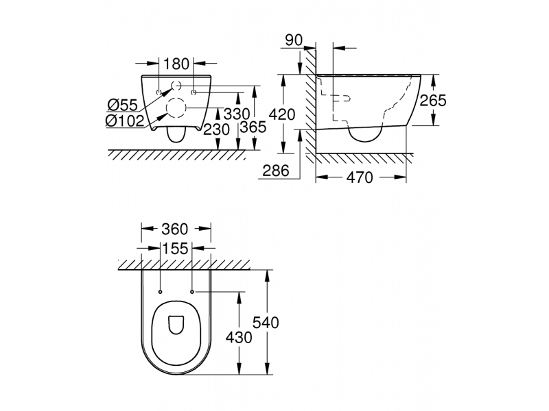 GROHE Конзолна тоалетна ESSENCE 3957100H