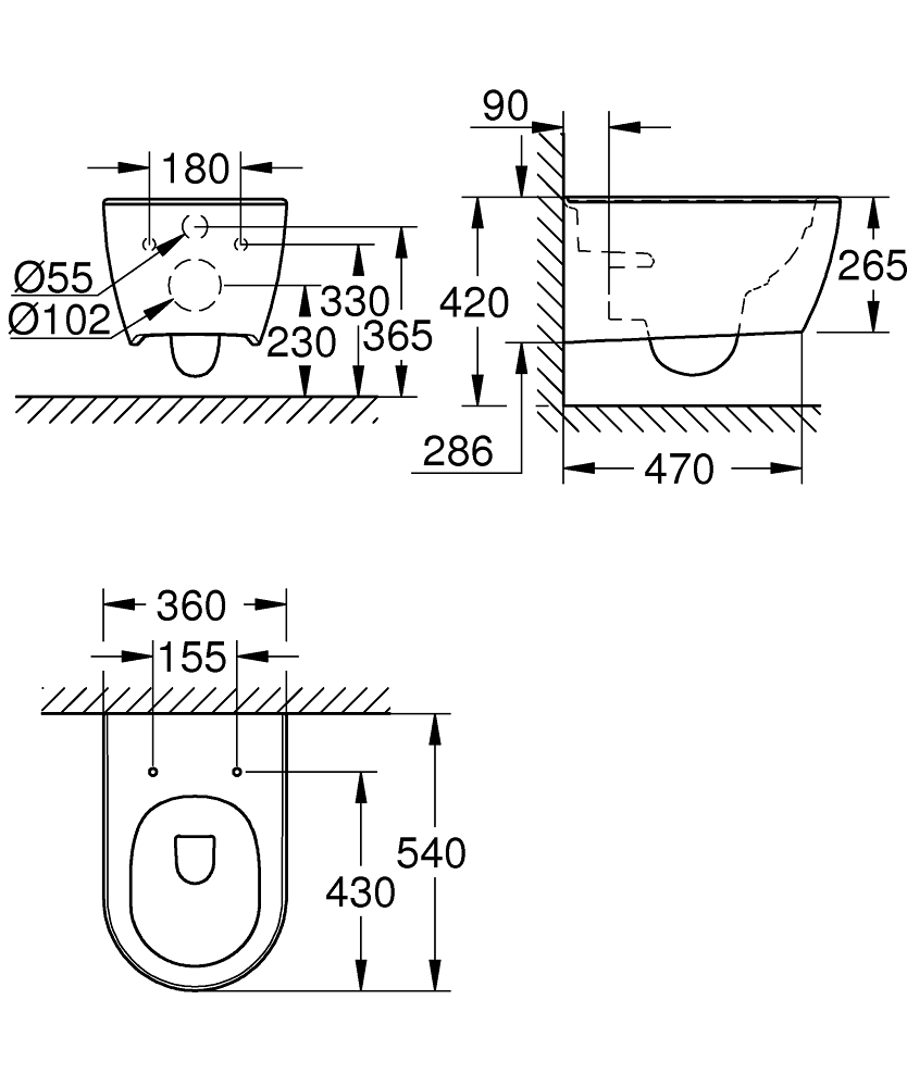 GROHE Конзолна тоалетна ESSENCE 3957100H
