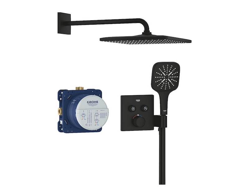 Комплект за вграждане GROHE Grohtherm SmartControl в матово черно 34865KF0