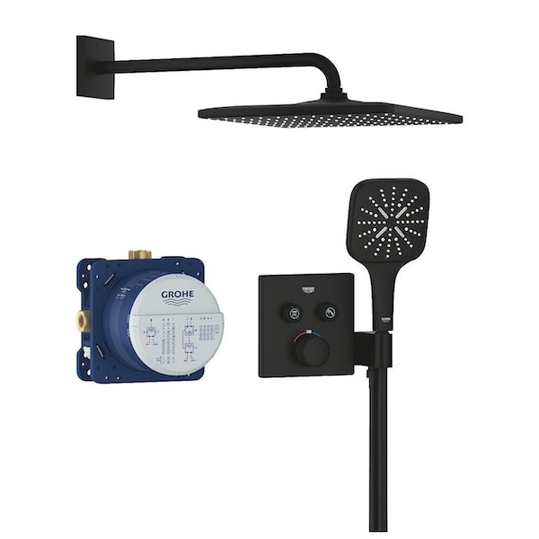 Комплект за вграждане GROHE Grohtherm SmartControl в матово черно 34865KF0