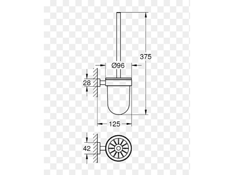 Essentials Cube Поставка за тоалетна четка 40513001