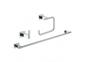 GROHE аксесоари 3 в 1 ESSENTIALS CUBE с поставка за хавлии, закачалка и поставка за хартия 40777001