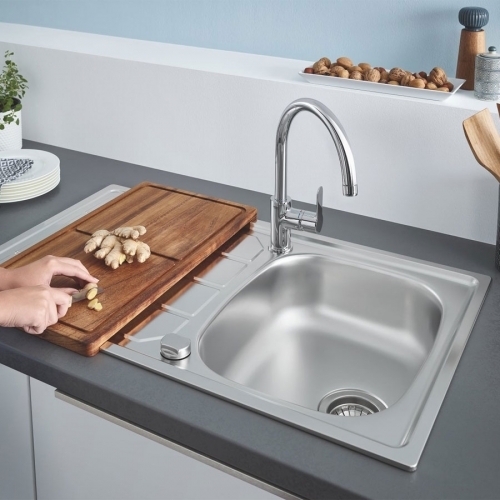 GROHE Комплект кухненска мивка K200 и смесител BAU EDGE 31562SD1