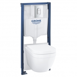 GROHE Комплект структура за вграждане RAPID SL 5 в 1 с казанче, бутон, тоалетна чиния и капак с плавно затваряне 39536000 / 36501000